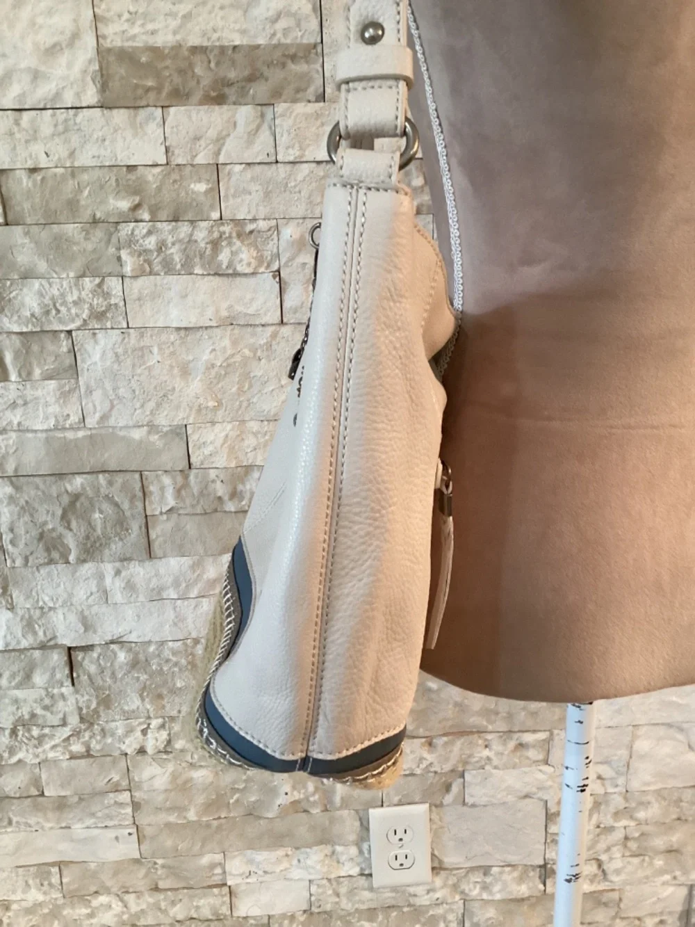 The Sak Sequoia Leather Hobo Bag colorway Coastal Block Espadrille